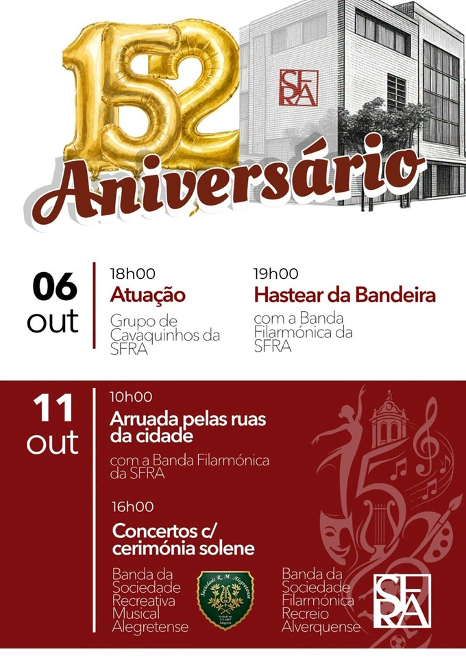 152º Aniversário da Sociedade Filarmónica Recreio Alverquense
